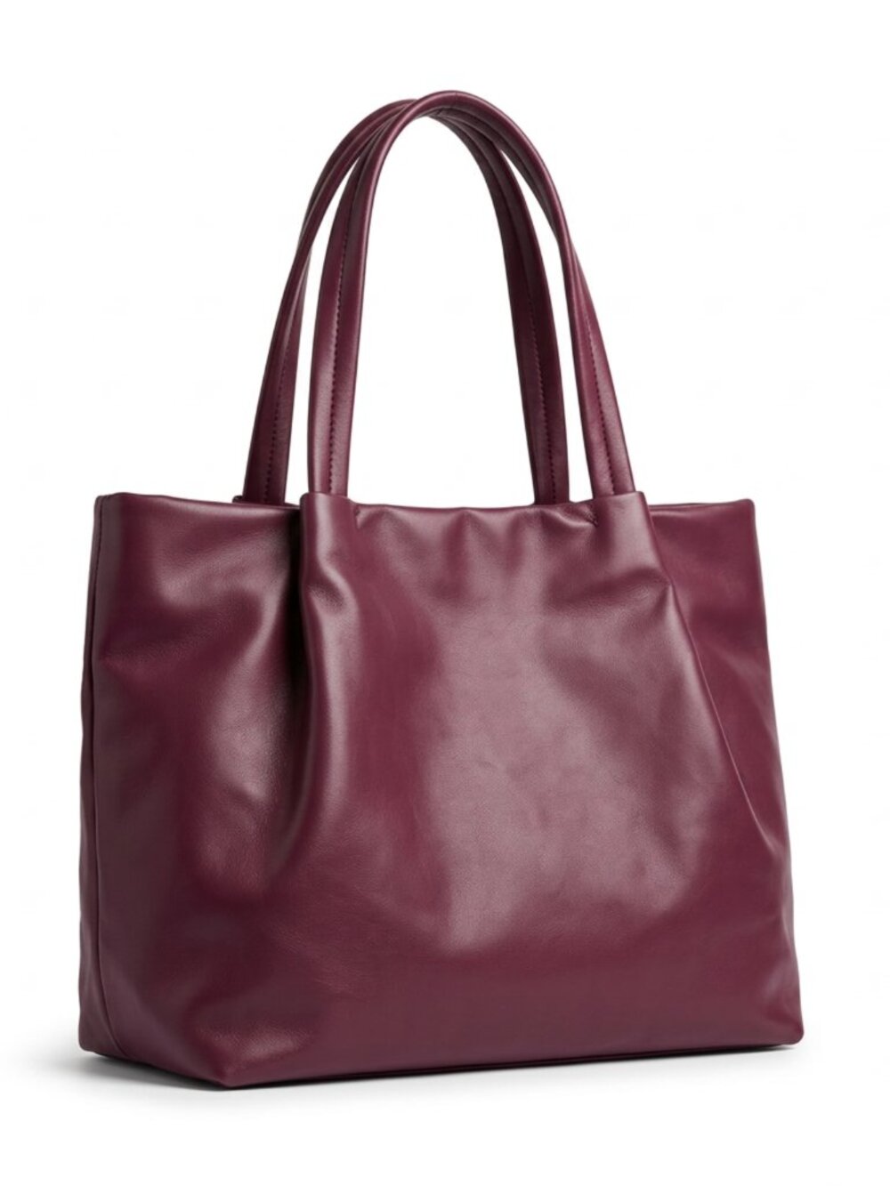Neiman Marcus, Leather Shoulder Bag with Silk Lining, Big Tote